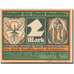 Banknote, Germany, Genthin, 2 Mark, personnage 4, 1921, UNC(63) Mehl:419.2