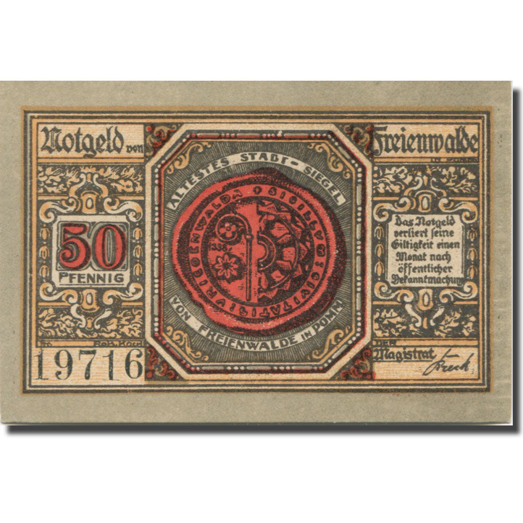 Banknote, Germany, Freienwalde, 50 Pfennig, personnage, UNC(63), Mehl:385.4a