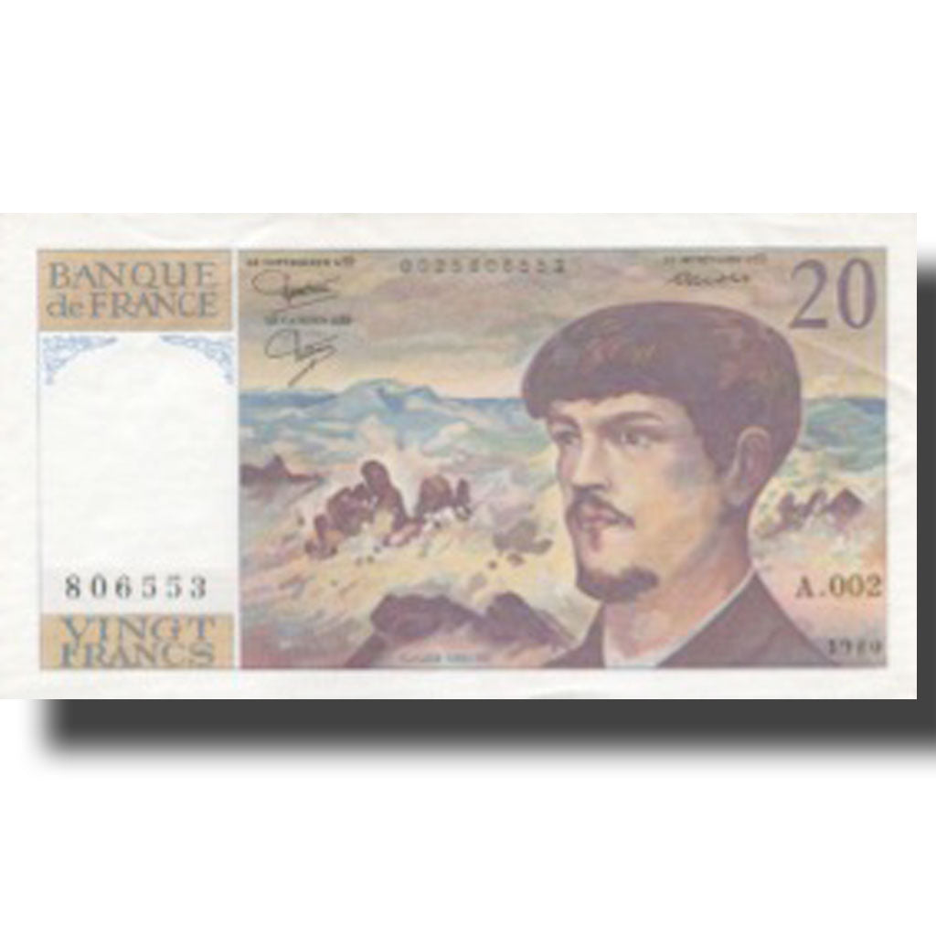 Francja, 20 Francs, Debussy, 1980, 1980, UNC(60-62), Fayette:66.1a, KM:151a