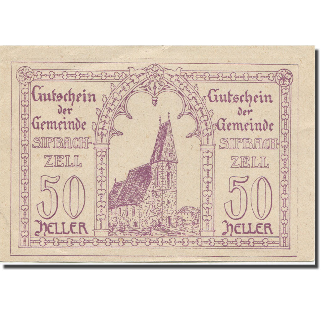Banknote, Austria, Spibachzell, 50 Heller, Eglise, 1920 AU(55-58) Mehl:FS1000