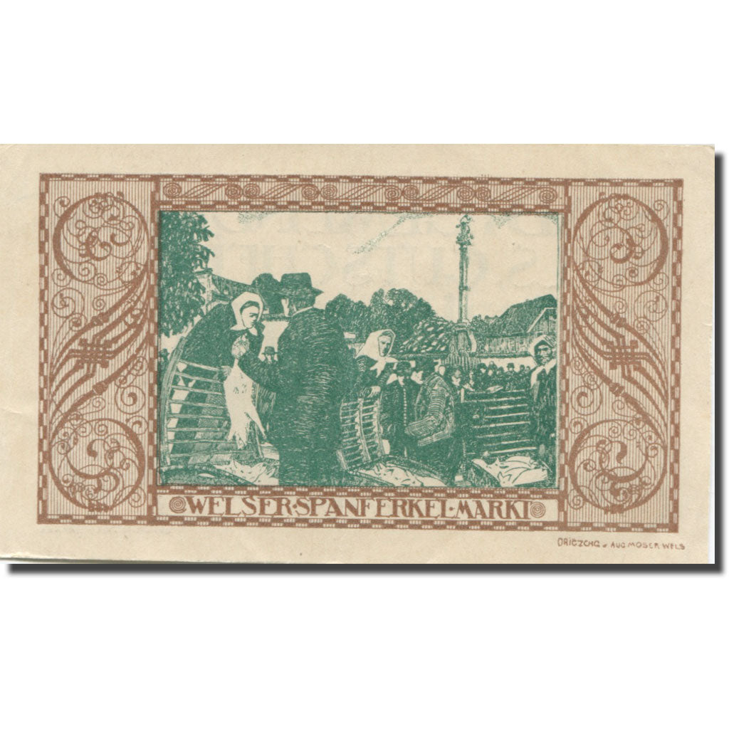 Geldschein, Österreich, Wels, 30 Heller, personnage, 1921, SS, Mehl:FS 1167