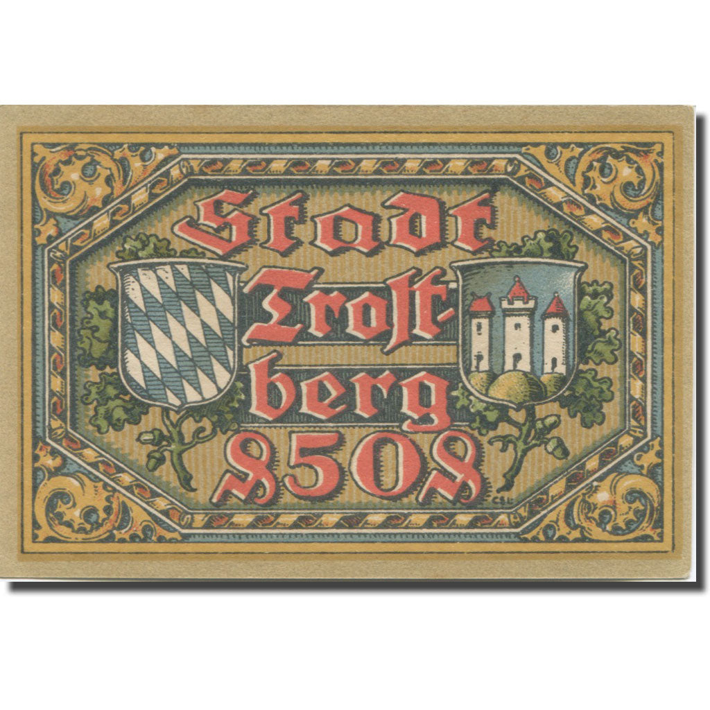Banknote, Germany, Trostberg, 50 Pfennig, Blason, 1920, UNC(63), Mehl:1348.1