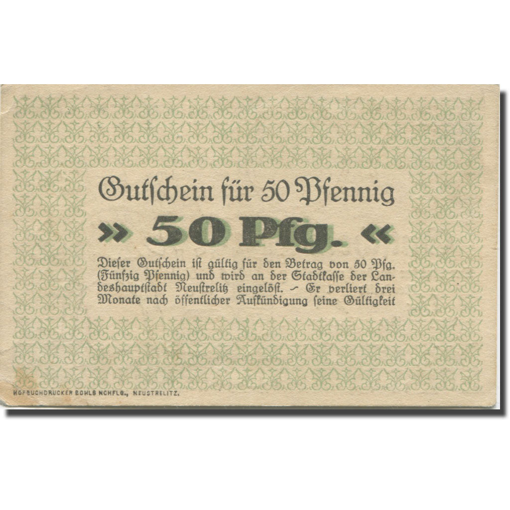 Banknote, Germany, Landesrat, 50 Pfennig, village, 1920 AU(55-58) Mehl:FS 100