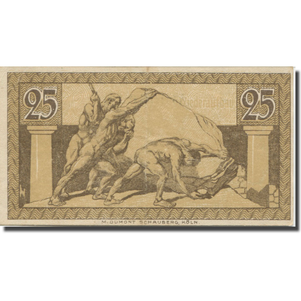 Banknote, Germany, Bonn, 25 Pfennig, personnage, 1920, EF(40-45), Mehl:74.6b