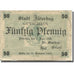 Banknote, Germany, Jüterbog, 50 Pfennig, Blason, 1921 VF(20-25) Mehl:J 11.3