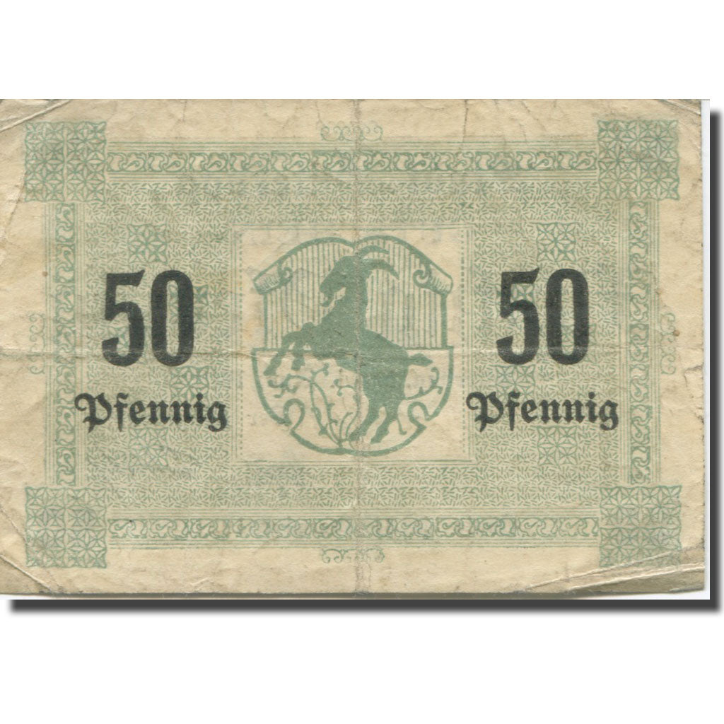 Banknote, Germany, Jüterbog, 50 Pfennig, Blason, 1921 VF(20-25) Mehl:J 11.3