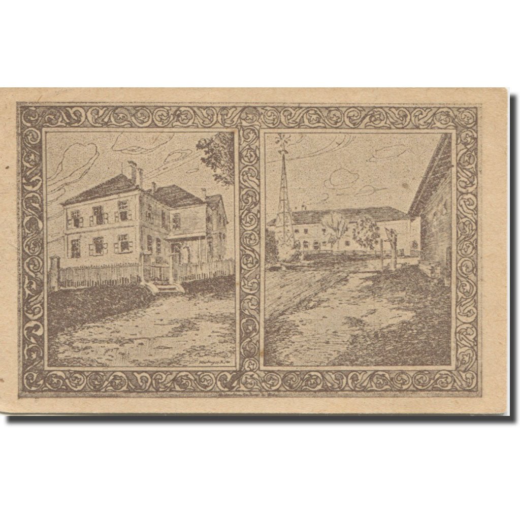 Banknote, Austria, Holzhausen, 50 Heller, Eglise, 1920 UNC(63) Mehl:FS 369a