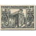 Banknote, Germany, Paderborn, 75 Pfennig, monument 4, 1921 UNC(63) Mehl:1043.4