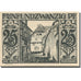 Banknote, Germany, Paderborn, 25 Pfennig, rue 1, 1921 UNC(63) Mehl:1043.4