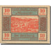 Banknote, Austria, Salzburg, 10 Heller, montagne, 1920 UNC(63) Mehl:FS 660a