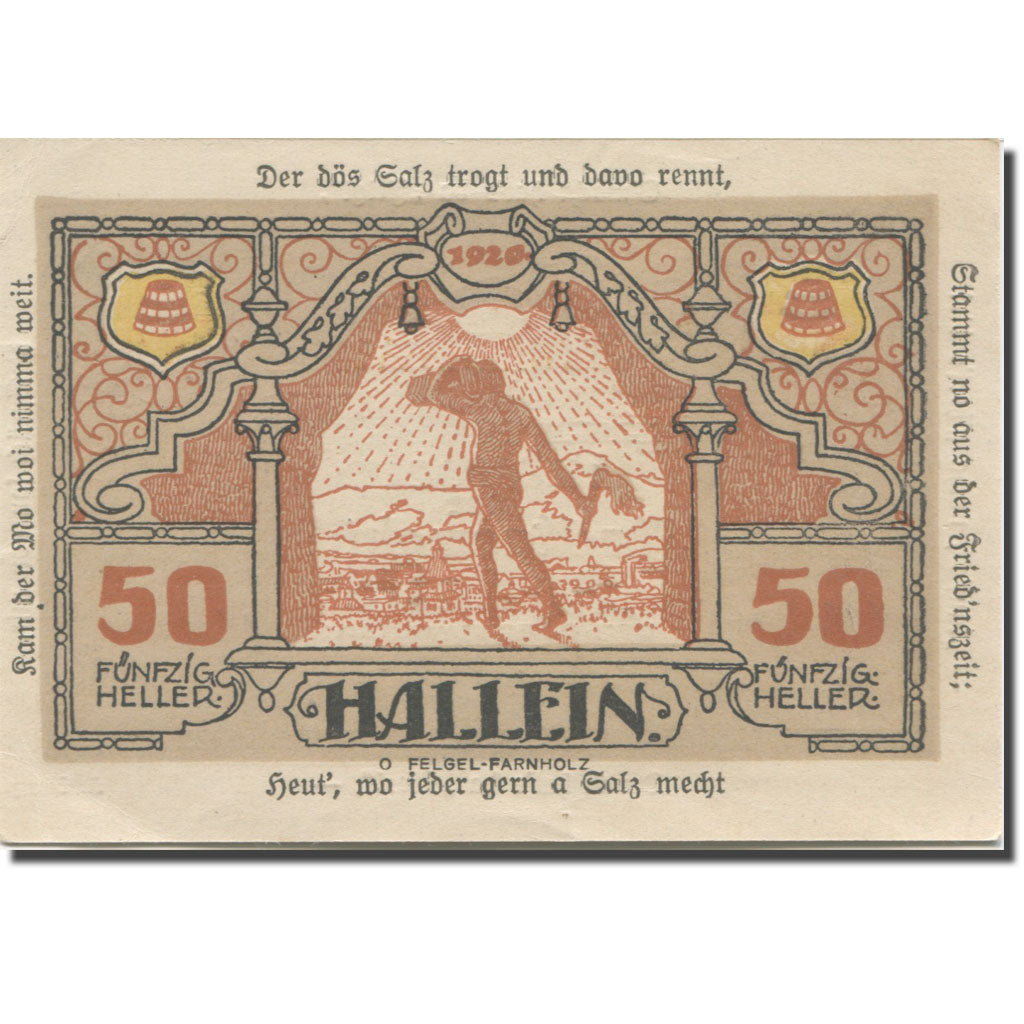 Banknote, Austria, Hallein, 50 Heller, Usine 1920-06-14, UNC(63), Mehl:FS 344IIa