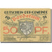 Billet, Allemagne, Bordelum, 50 Pfennig, Blason 1922-03-31, SUP Mehl:143.1