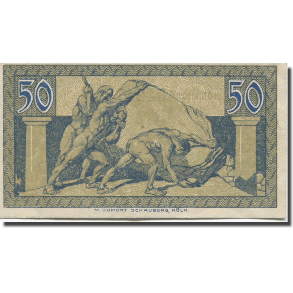 Banknote, Germany, Bonn, 50 Pfennig, personnage, 1920, UNC(63), Mehl:B74.6c