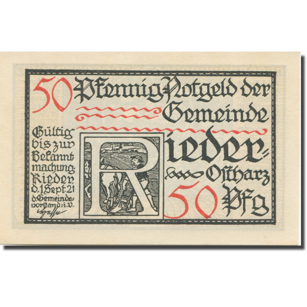 Geldschein, Deutschland, Rieder, 50 Pfennig, enfants, 1921, UNZ- Mehl:1122.2a