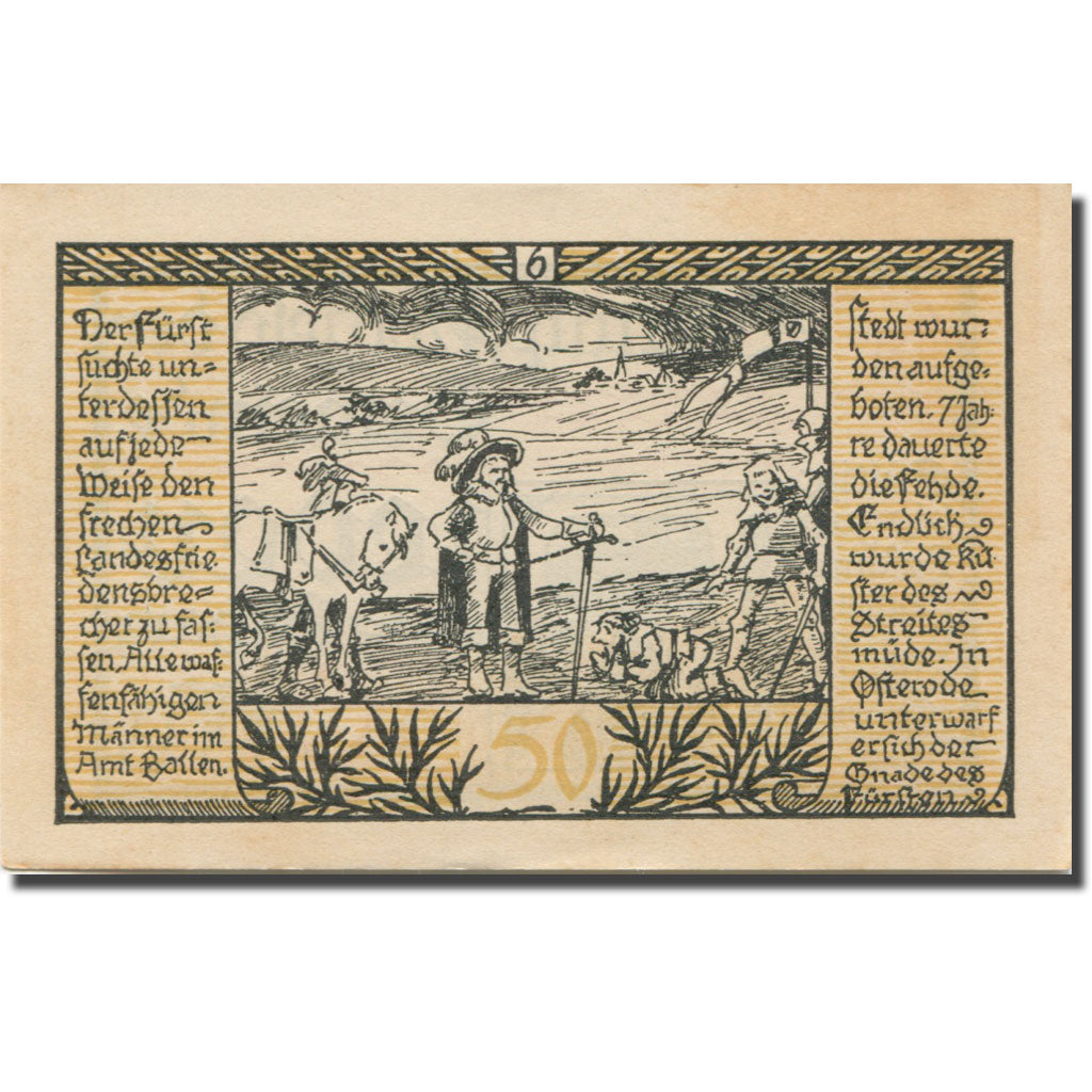 Banknote, Germany, Rieder, 50 Pfennig, roi, 1921-09-01, AU(55-58) Mehl:1122.2a