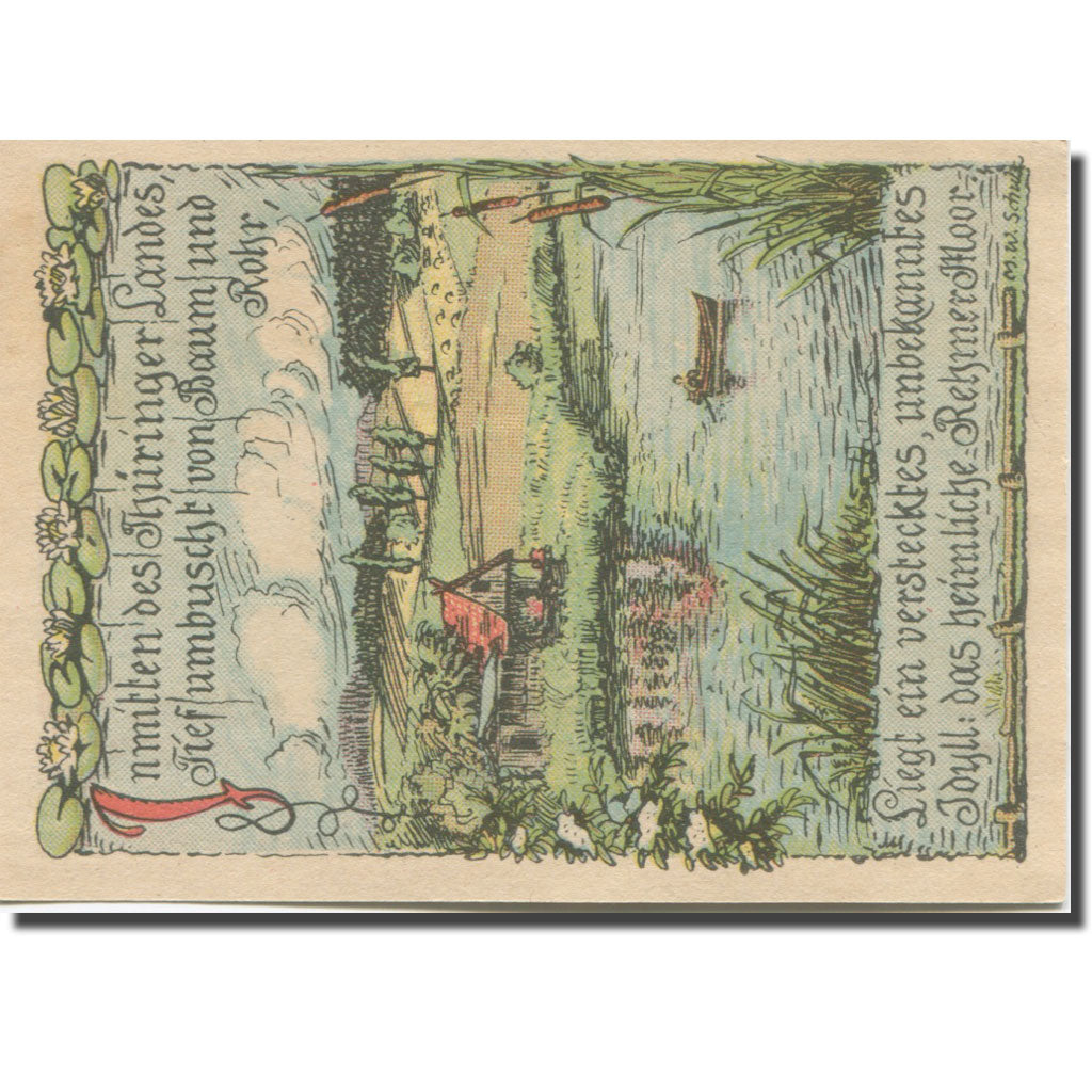 Banknote, Germany, Rehmen, 25 Pfennig, cabane 1921-08-01, UNC(63) Mehl:1108.1