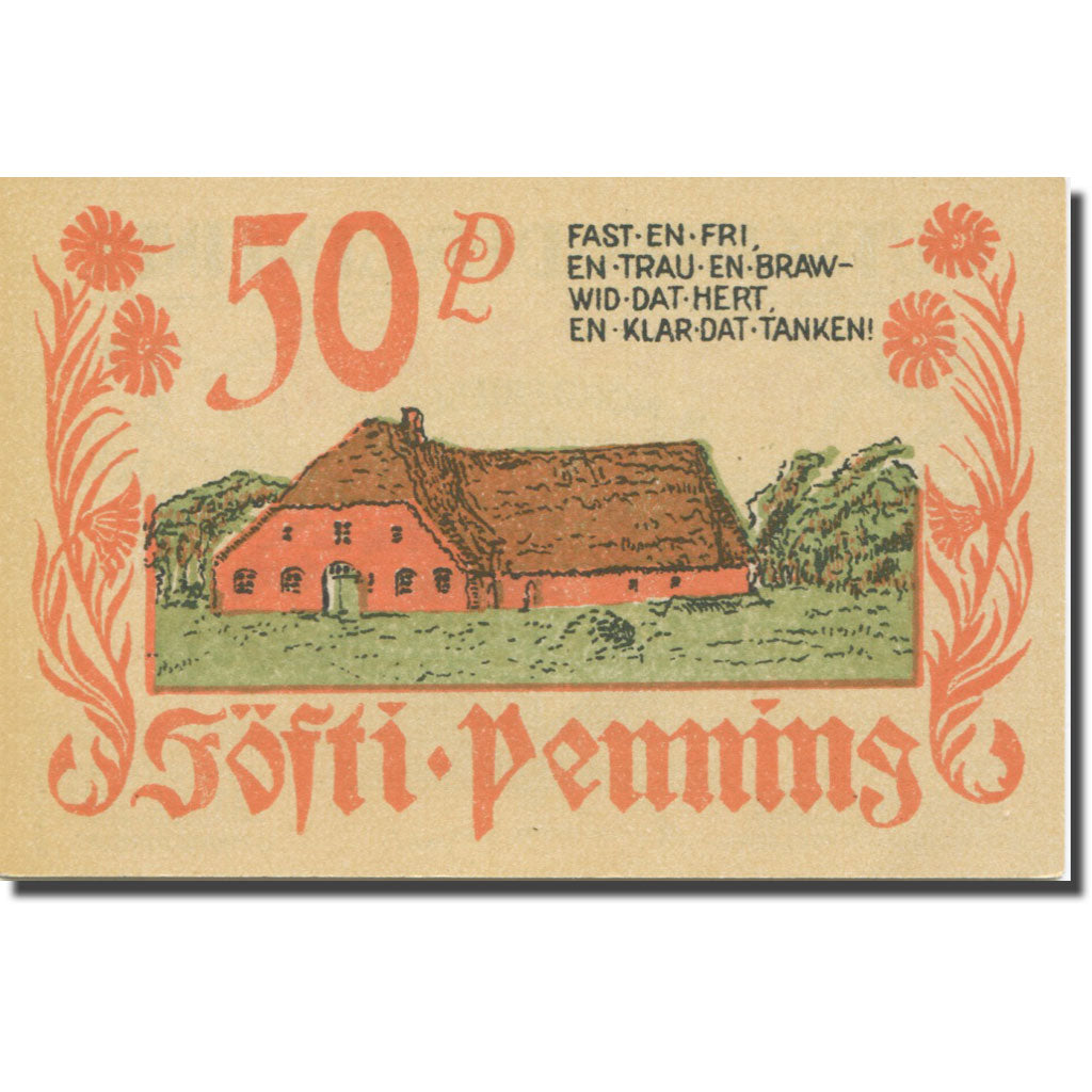 Banknote, Germany, Bordelum, 50 Pfennig, Blason, 1922, UNC(63) Mehl:143.1