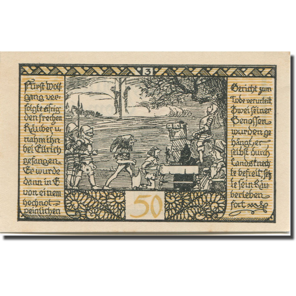 Banknote, Germany, Rieder, 50 Pfennig, jugement 1, 1921 UNC(60-62) Mehl:1122.2a