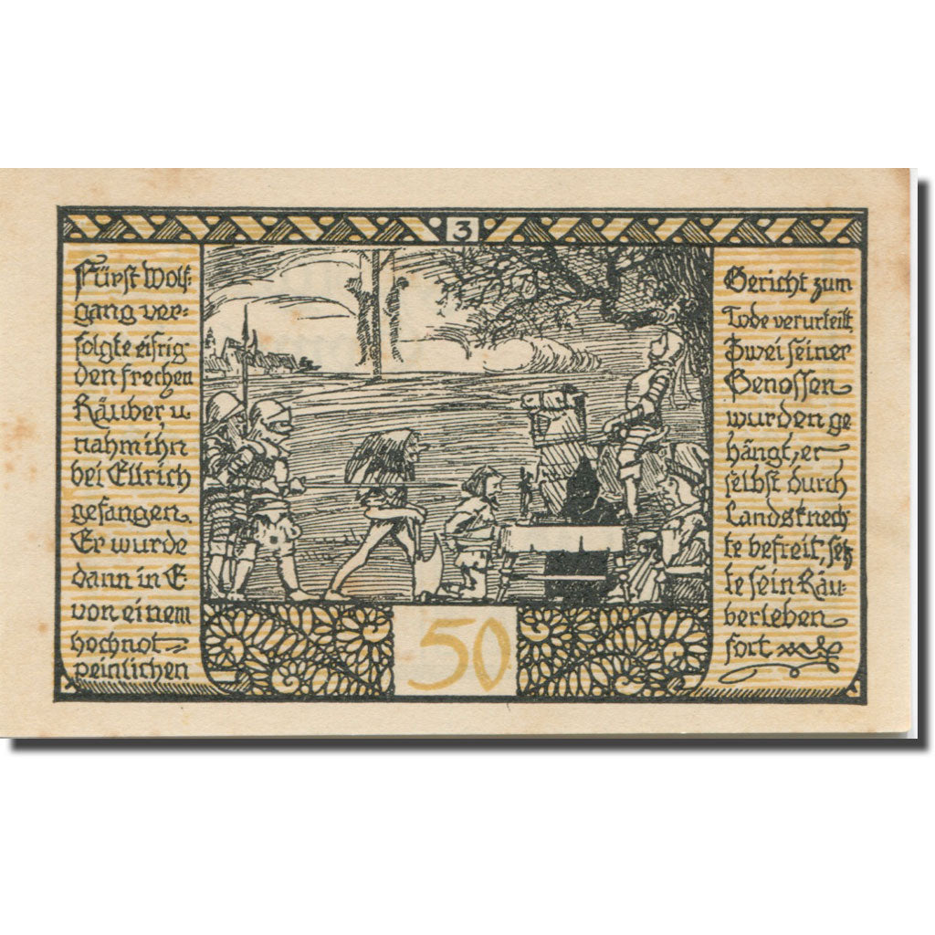 Banconote, Germania, Rieder, 50 Pfennig, jugement 2, 1921 BB Mehl:1122.2a