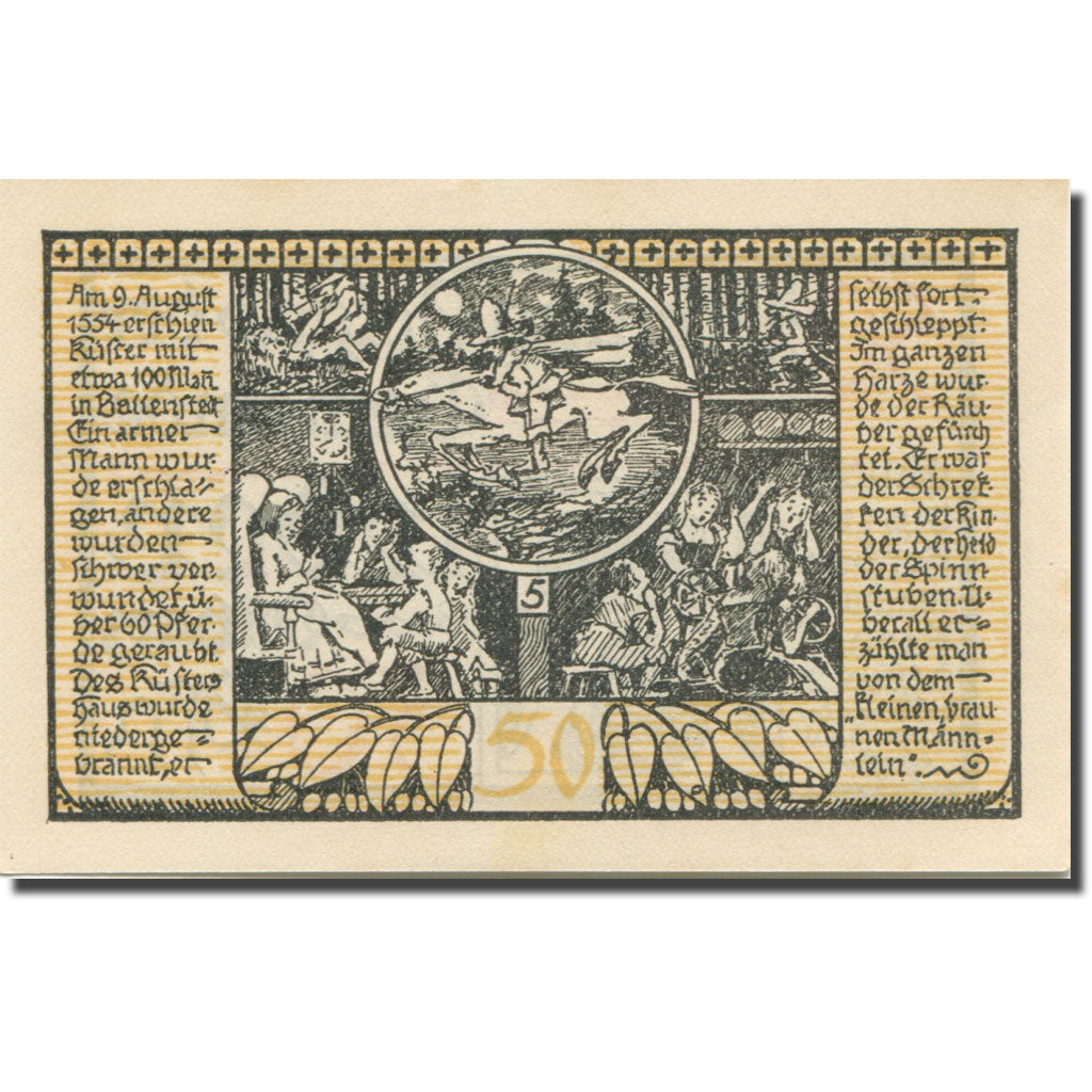 Banknote, Germany, Rieder, 50 Pfennig, personnage 6, 1921 UNC(63) Mehl:1122.2a