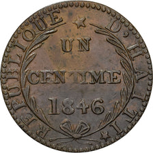 Haiti, 1 Centime, 1846/AN 43, Copper, AU(55-58), KM:25.1