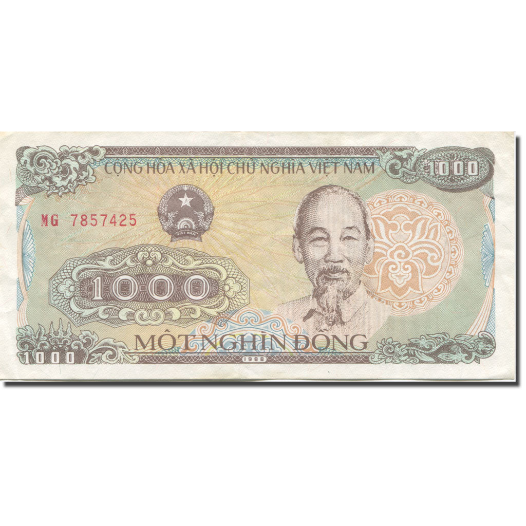 Banknot, Wietnam, 1000 D<ox>ng, 1988-1991, 1988, KM:106a, EF(40-45)