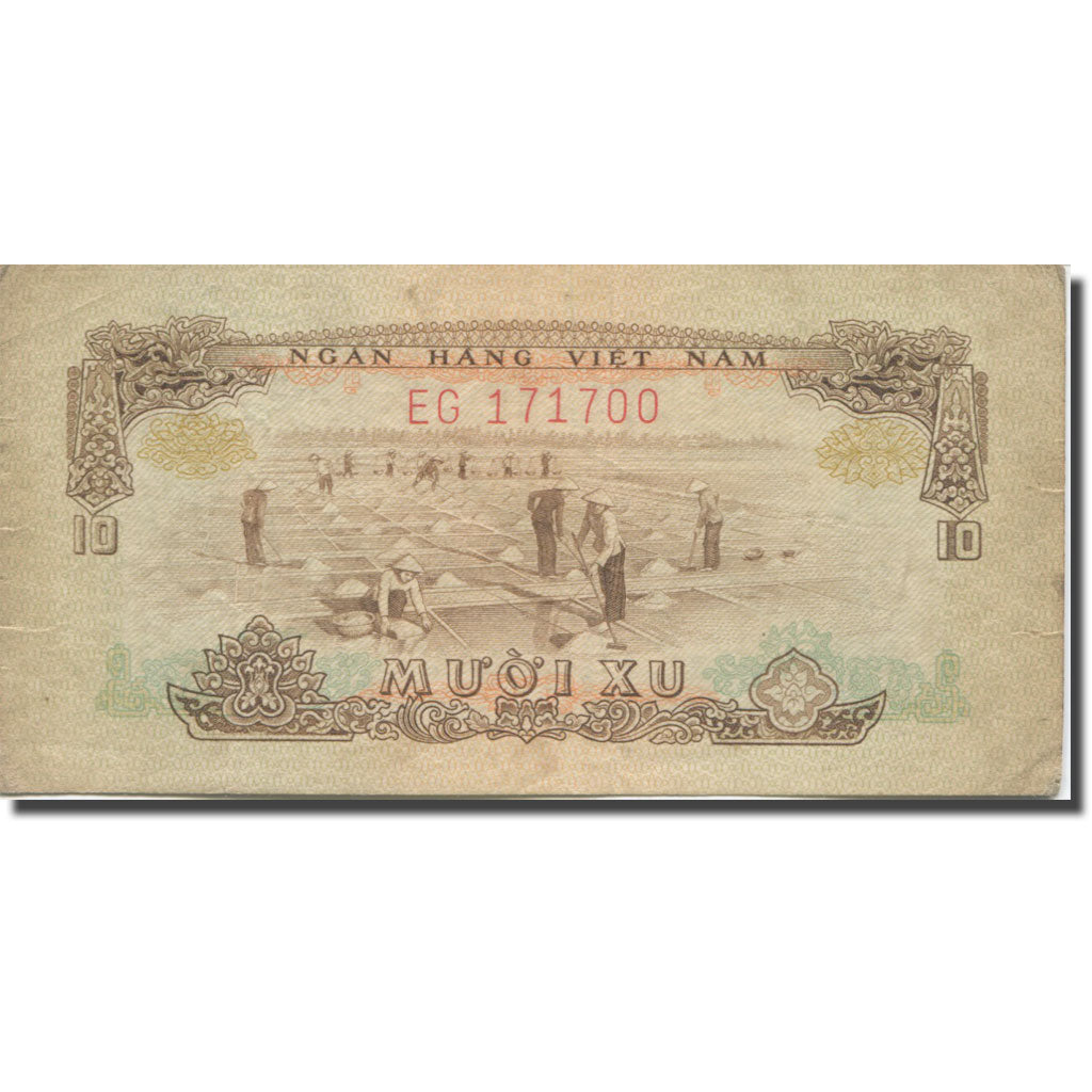 Billete, 10 Xu, 1966, Vietnam del Sur, KM:37a, BC