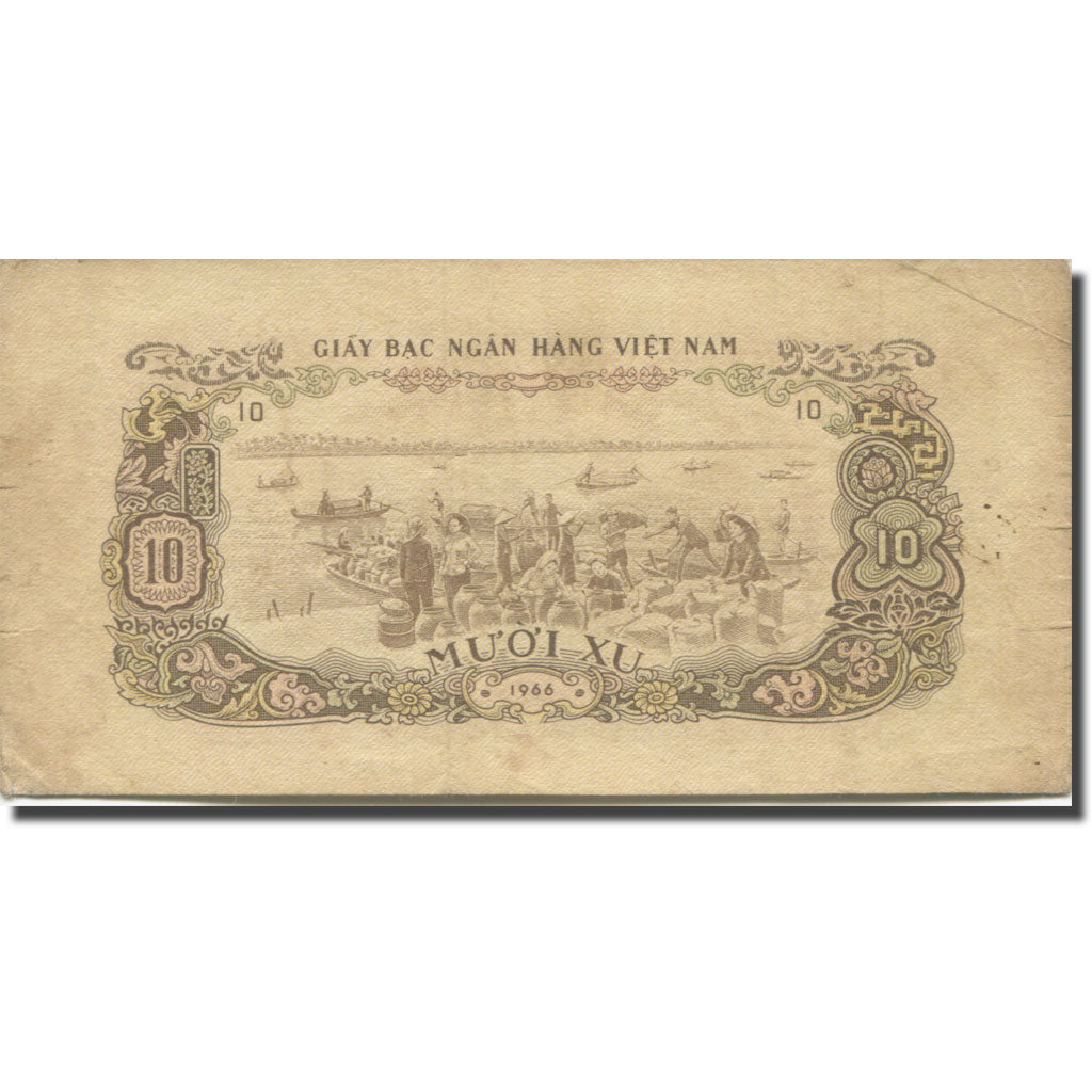 Billete, 10 Xu, 1966, Vietnam del Sur, KM:37a, BC