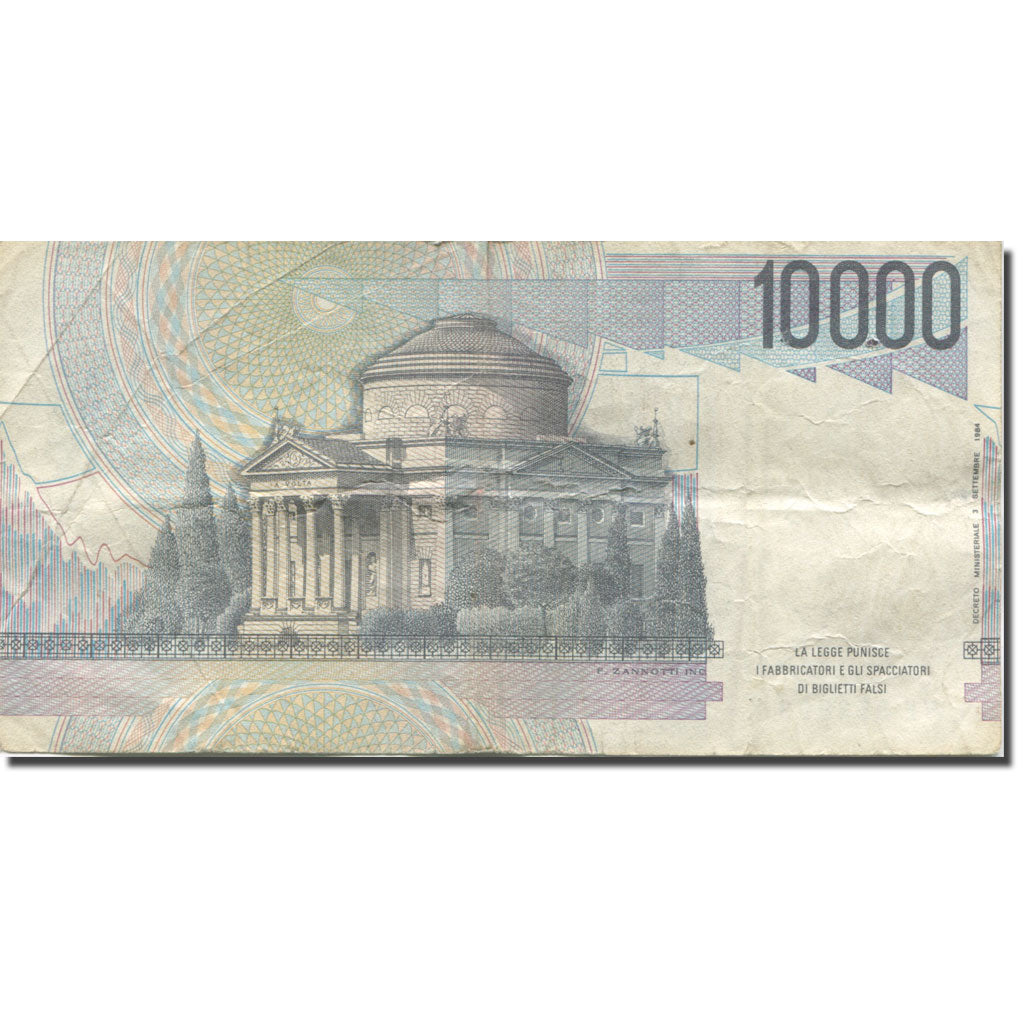 Banknote, Italy, 10,000 Lire, 1984-1985, 1984-09-03, KM:112b, VF(20-25)