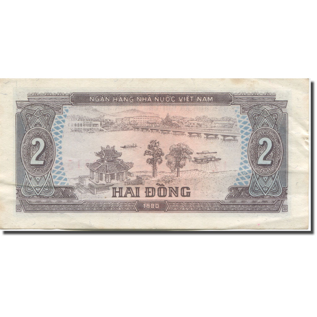 Banknot, Wietnam, 2 D<ox>ng, 1980-1981, 1980, KM:85a, EF(40-45)