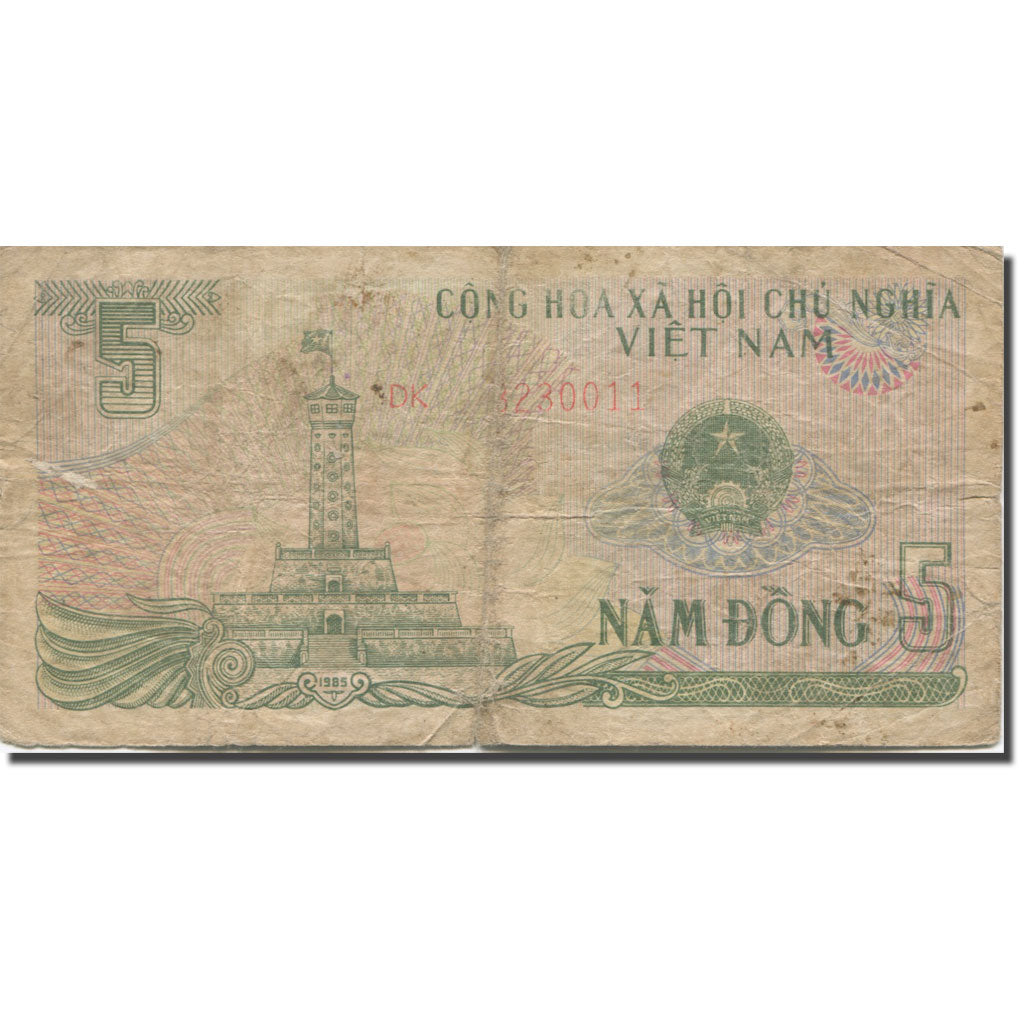 Geldschein, Vietnam, 5 Dông, 1985, 1985, KM:92a, SGE
