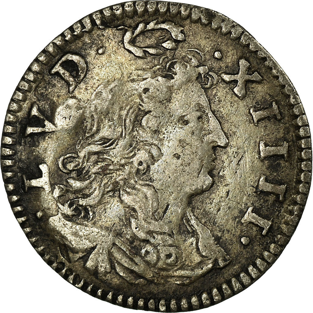 Coin, France, 2 Sols, 1675, Paris, EF(40-45), Silver, Gadoury:97