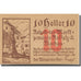 Banknote, Austria, Koffatz i/d Wachau, 10 Heller 1920 UNC(63) Mehl:FS 848a