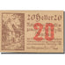 Billet, Autriche, Koffatz i/d Wachau, 20 Heller, ferme 2, 1920 SPL Mehl:FS 848a