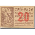 Banknote Austria Koffatz I/d Wachau 20 Heller ferme 4, 1920 UNC(63) Mehl:FS 848a