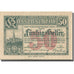 Banknote, Austria, Vienne, 50 Heller, château 8, 1921 UNC(63) Mehl:FS 1183IIf