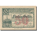 Banknote, Austria, Vienne, 50 Heller, château 15, 1921 UNC(63) Mehl:FS 1183IIf