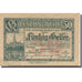 Banknote, Austria, Vienne, 50 Heller, château 17, 1921 UNC(63) Mehl:FS 1183IIf