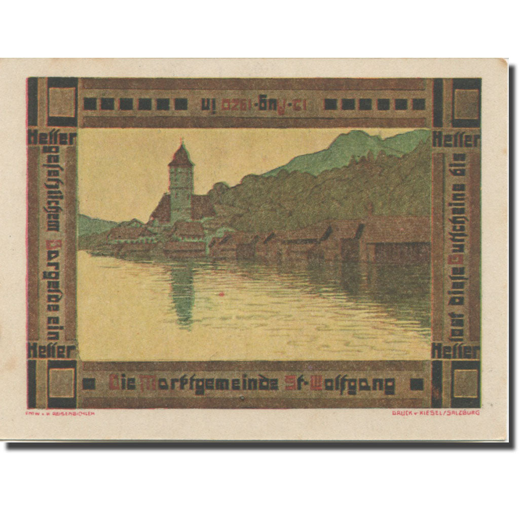 Banknote, Austria, St Wolfgang, 10 Heller, Village 3, 1920 UNC(63) Mehl:FS 947a