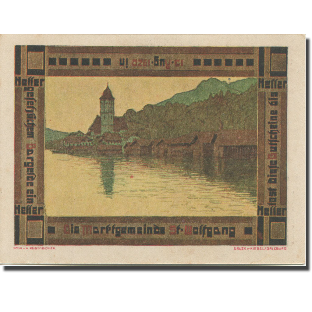 Banknote, Austria, St Wolfgang, 10 Heller, Village 4, 1920 UNC(63) Mehl:FS 947a