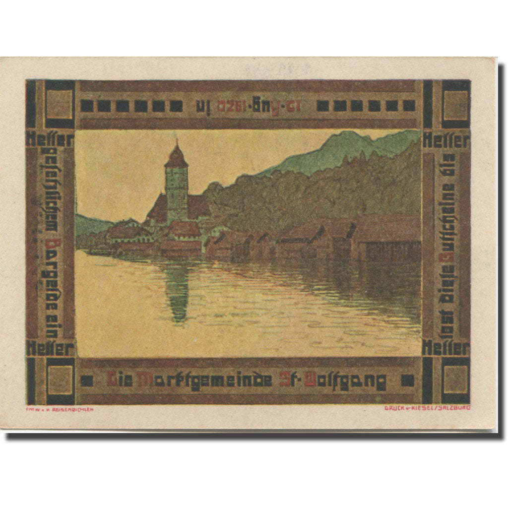 Banknote, Austria, St Wolfgang, 10 Heller, Village 5, 1920 UNC(63) Mehl:FS 947a