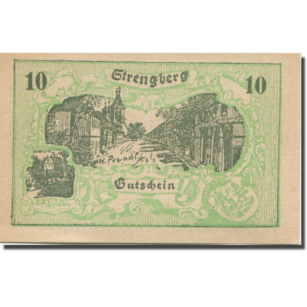 Banknote, Austria, Strengberg, 10 Heller, Eglise 1920, UNC(65-70) Mehl:FS 1049b