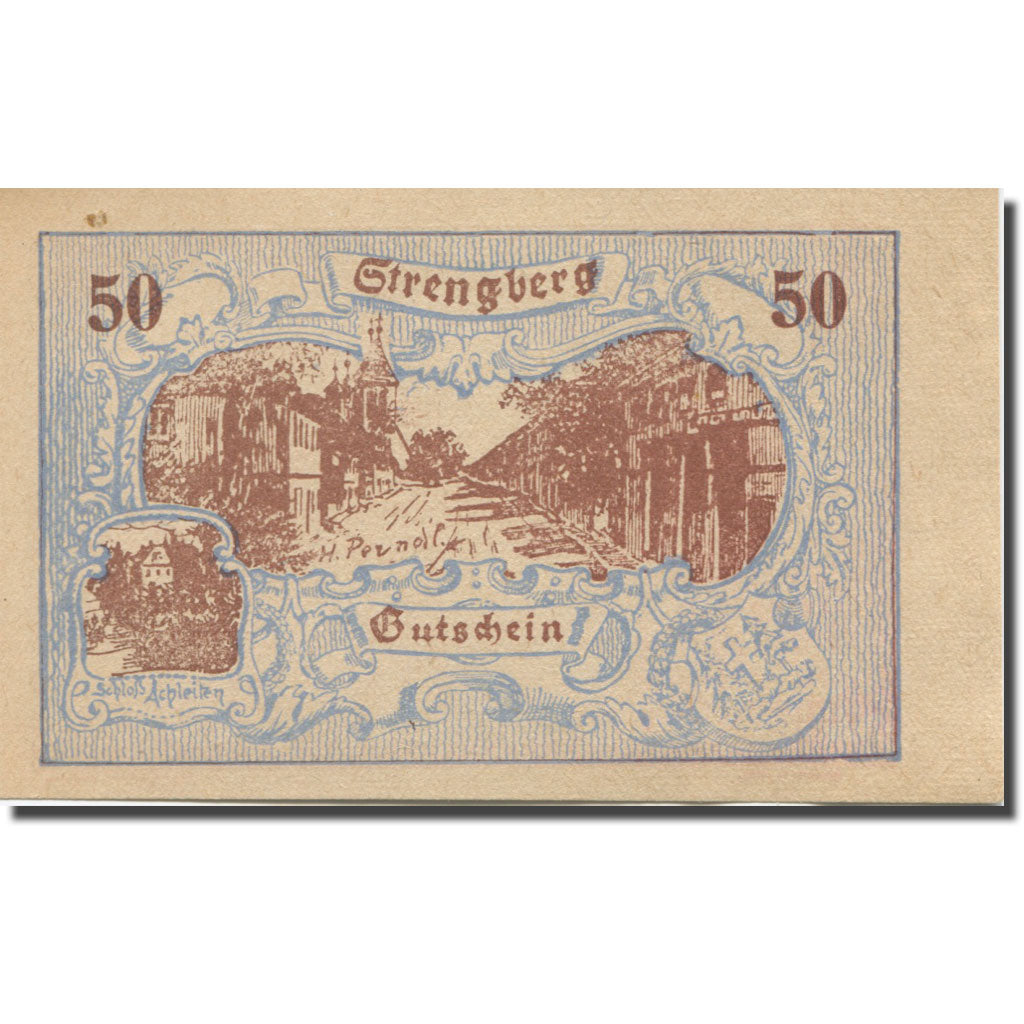 Banknote, Austria, Strengberg, 50 Heller, Eglise, 1920, UNC(65-70) Mehl:FS 1049b