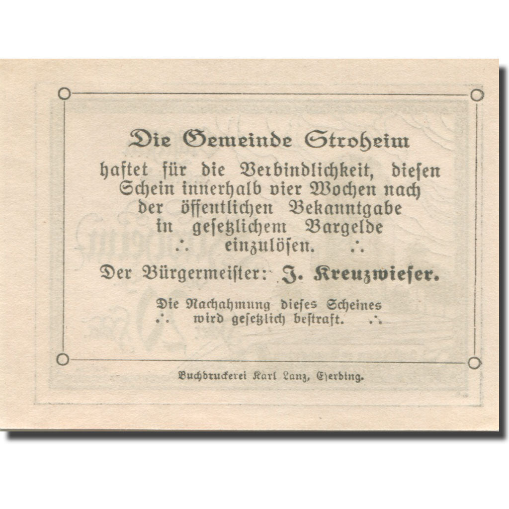 Banknote, Austria, Stroheim, 20 Heller, tour, 1920, UNC(65-70), Mehl:FS 1050Ia