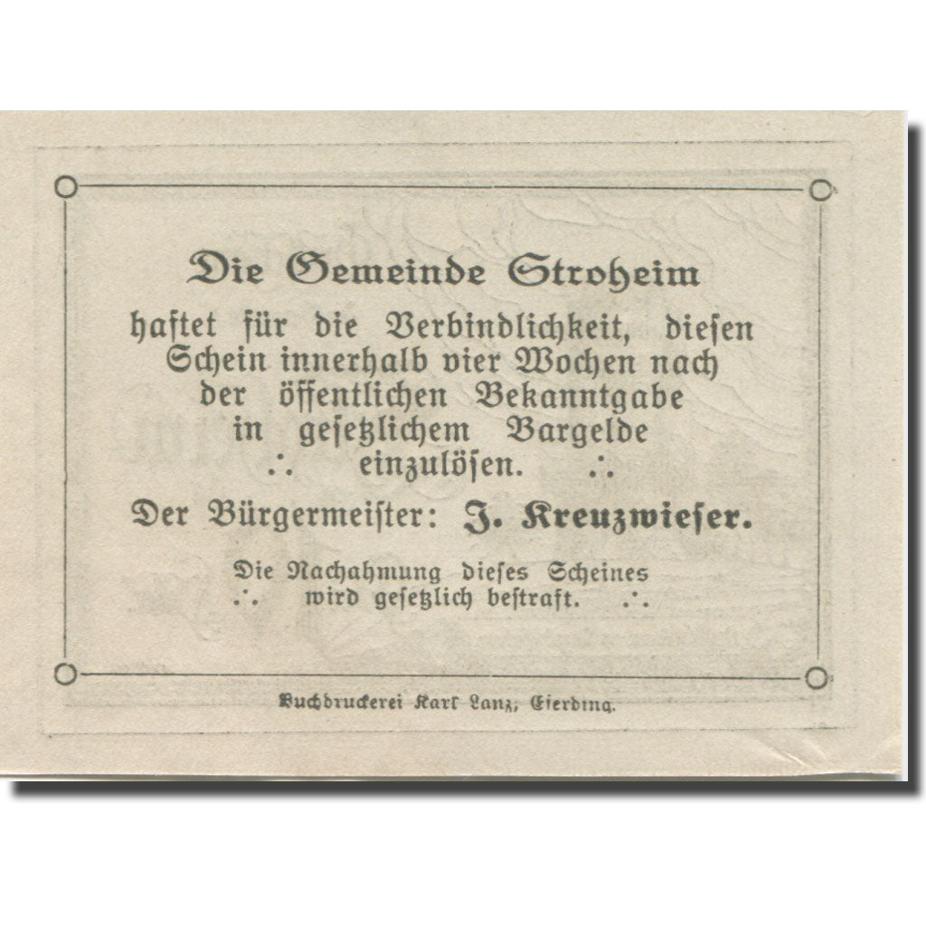 Banknote, Austria, Stroheim, 10 Heller, tour, 1920, UNC(63), Mehl:FS 1050Ia