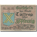 Banknote, Germany, Castrop, 50 Pfennig, Blason, 1921, UNC(63), Mehl:223.1