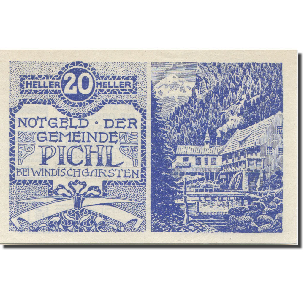 Banknote, Austria, Pichl, 20 Heller, Usine 1, 1920, UNC(65-70), Mehl:FS 7481