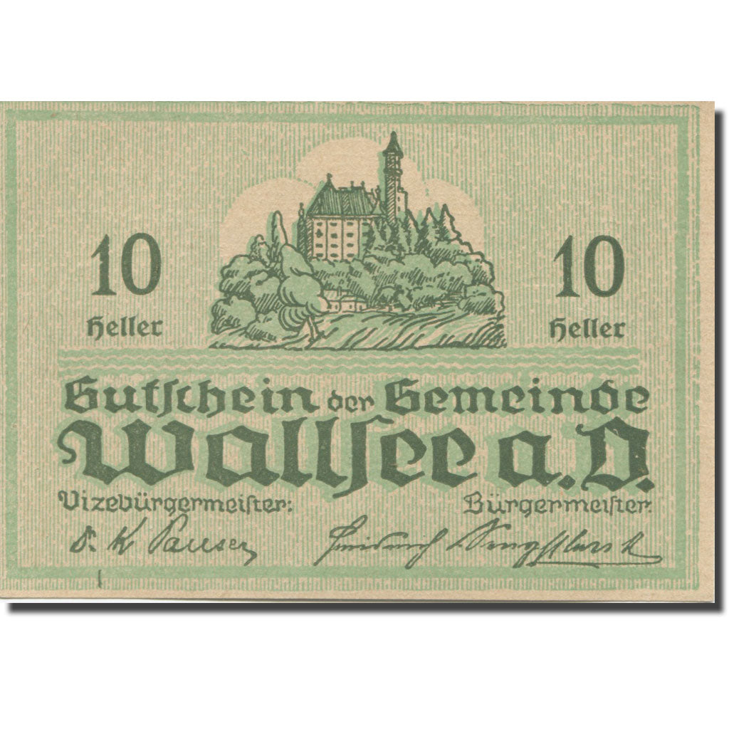 Banknote, Austria, Wallsee, 10 Heller, mer, 1920 UNC(63), Mehl:FS 1137I