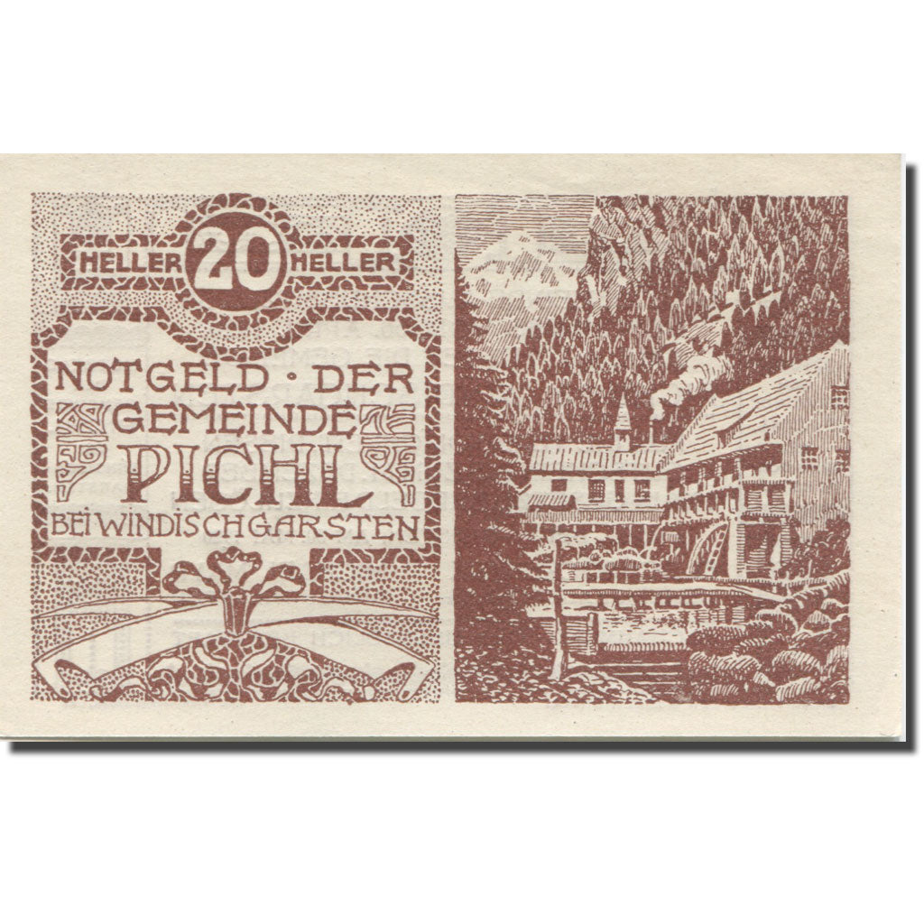 Banknote, Austria, Pichl, 20 Heller, Usine 2, 1920, UNC(63), Mehl:FS 7481