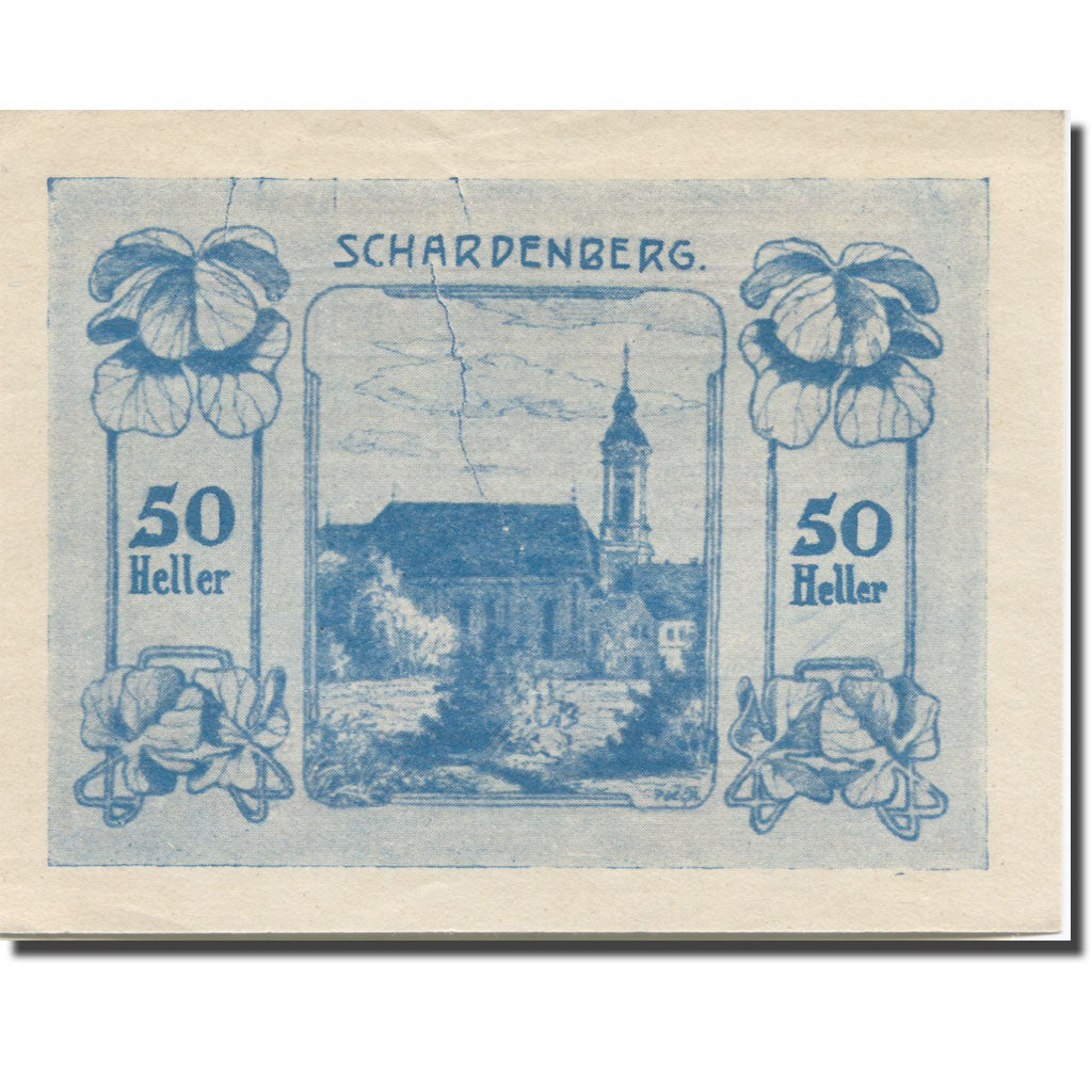 Banknote, Austria, Schardenberg, 50 Heller, Eglise, 1920 UNC(63) Mehl:FS 954c